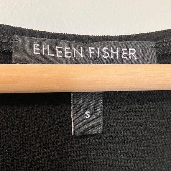 Eileen Fisher 100% Silk Black Dress Tunic - Picture 2 of 4